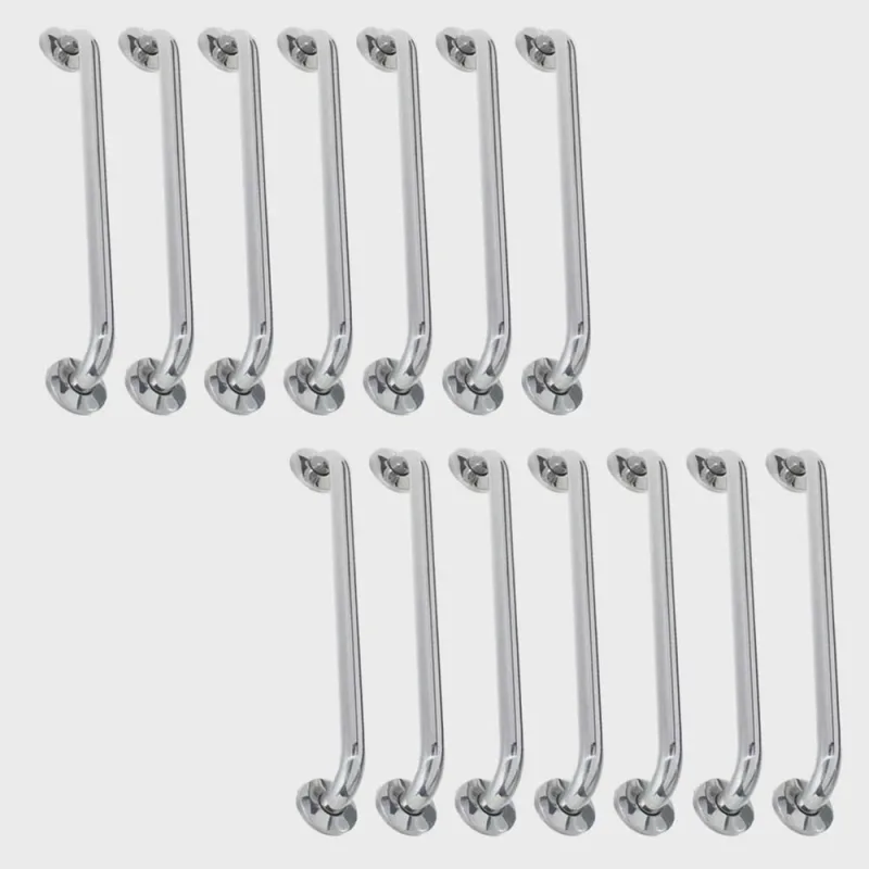 Alça de Apoio Barra Inox 40cm Kit 14 Unidades Idoso Cadeirante Deficiente Banheiro Box Segurança Acessibilidade Corrimao Suporte - Não Disponível - Construção E Ferramentas