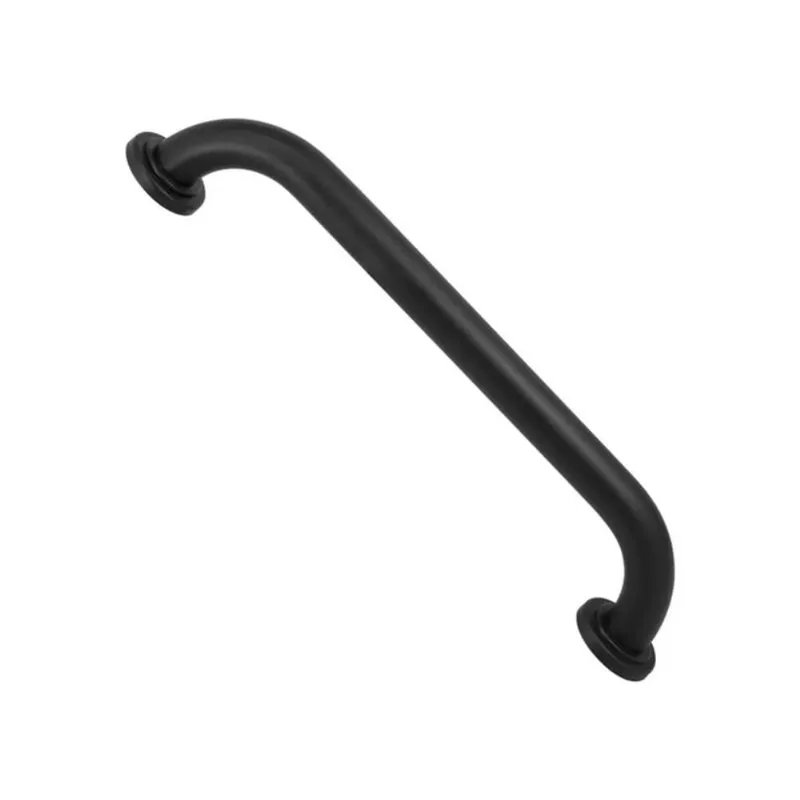 Alça Apoio Barra 50cm Preto Fosco Inox Cadeirante