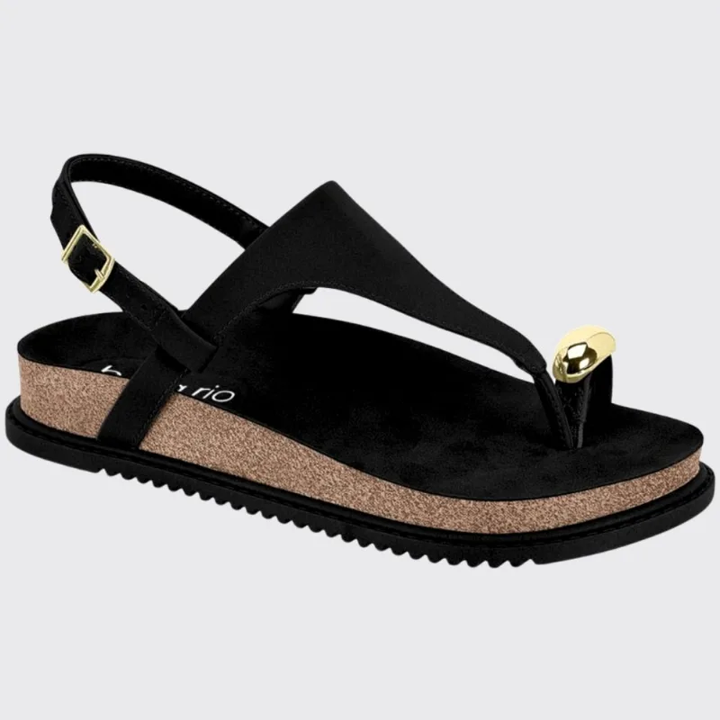 Sandália Pepete Flatform Feminina Beira Rio 8524.109.29416 - Preto - 38