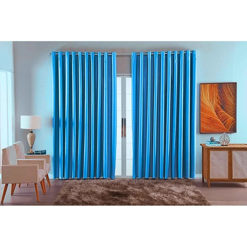 Cortina Para Sala Quarto Blackout Tecido 5,00x2,80 Ellegance