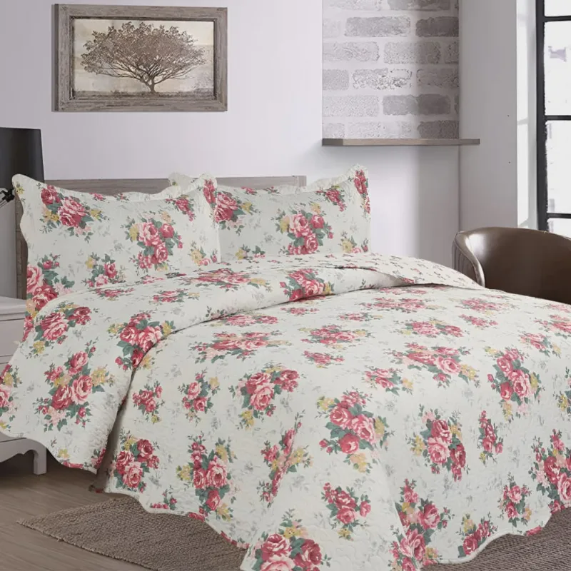 Colcha Bouti - King Size - Dupla Face - c/ Porta Travesseiros - Veneza 3 - Rozac