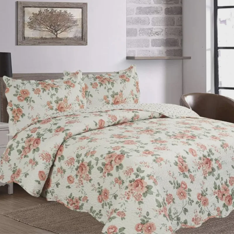 Colcha Bouti - King Size - Dupla Face - c/ Porta Travesseiros - Veneza 6 - Rozac