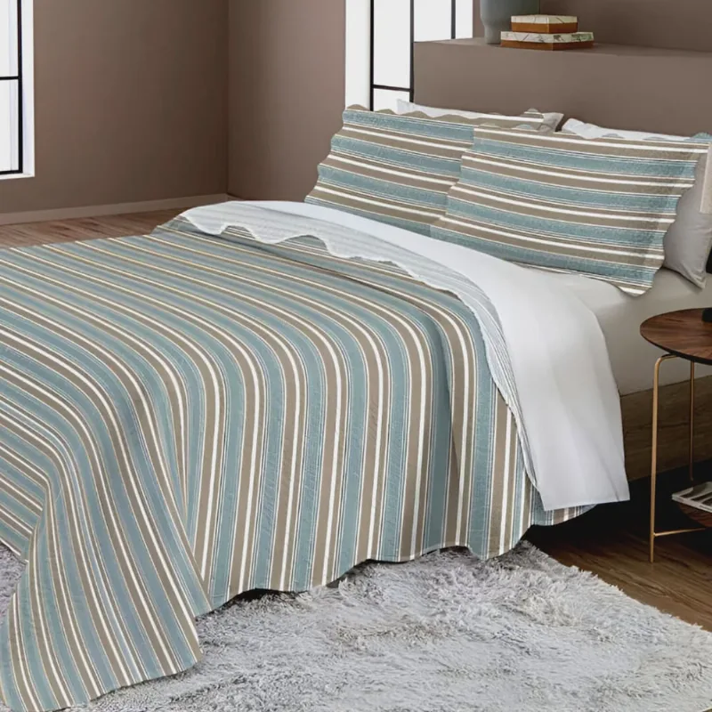 Colcha Patchwork - Casal - Evolution - Dupla Face - c/ Porta Travesseiro - Camesa Cor: Verde