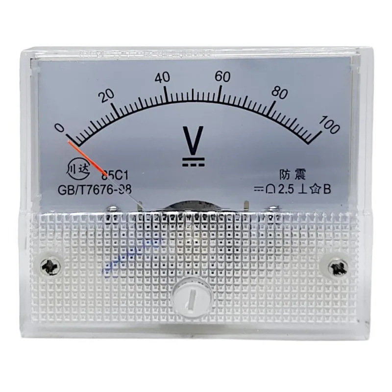 Voltímetro Analógico 85c1-v 100vdc - Sistemas Elétricos