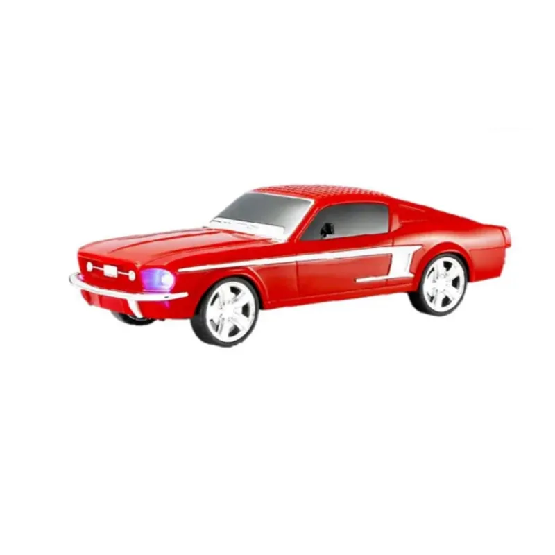 Caixa som portatil bluetooth fm USB tws 10W rms carro mustang vermelho cherry WS-1967