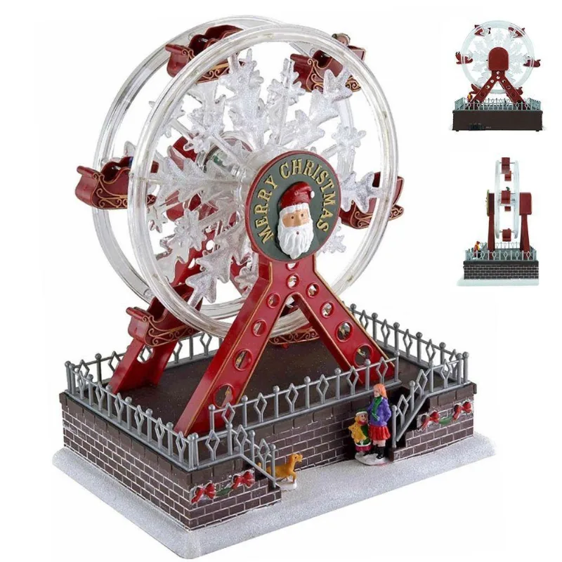 Roda Gigante Natal Natalino Papai Noel Som Movimento Led Cenario Natalino Decoraçao Fim De Ano Festa Comemoraçao