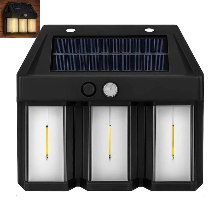 Luminária Solar Arandela ZEM-31853 com Sensor de Presença Preto Mundo LGBT 18W 1600 Lumens Bivolt - OUTRAS - Agro