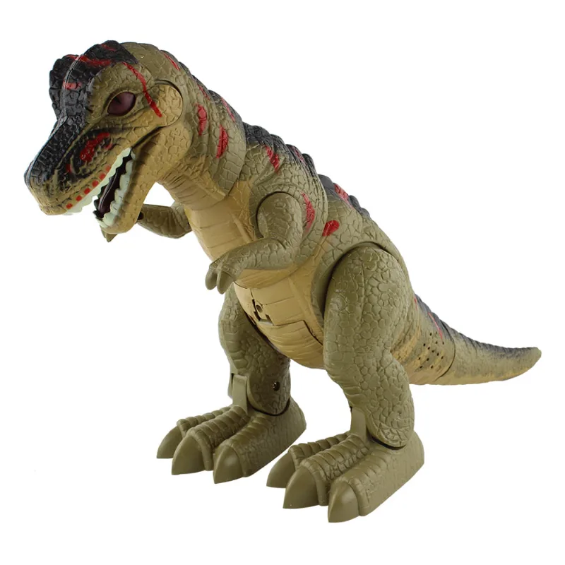 Dinossauro de Brinquedo para Criança com Som, Luzes e Movimentos T-Rex Marrom BBR Toys