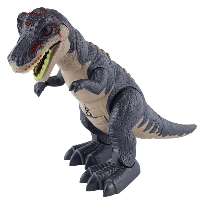 Dinossauro de Brinquedo para Criança com Som, Luzes e Movimentos T-Rex Cinza BBR Toys