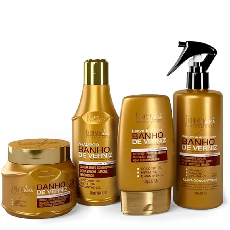 Kit Hidratação Em Casa Banho De Verniz Forever Liss