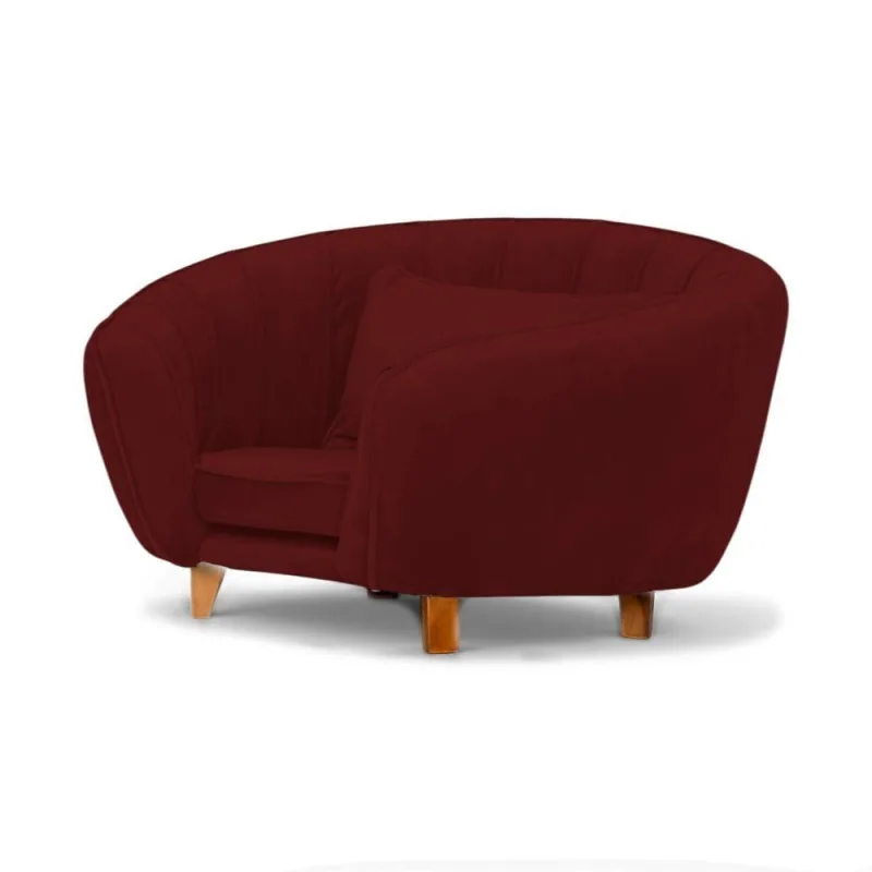 Caminha Mini Poltrona para Pets Loja Sheep Bela Cães e Gatos Veludo Vermelho 43x65x62cm - OUTRAS - Pet Shop