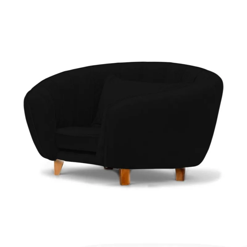 Caminha Mini Poltrona para Pets Loja Sheep Bela para Cães e Gatos Veludo Preto 43x65x62cm - OUTRAS - Pet Shop