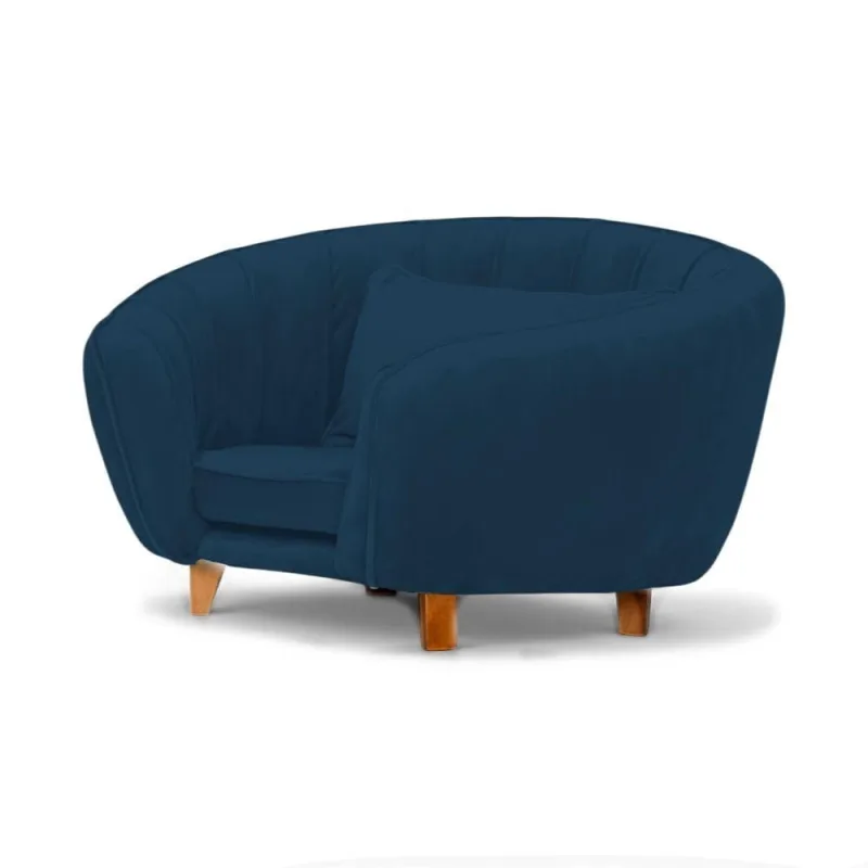 Caminha Tipo Poltrona para Pets Loja Sheep Bela Cães e Gatos Veludo Azul Marinho 1 Peça - OUTRAS - Pet Shop