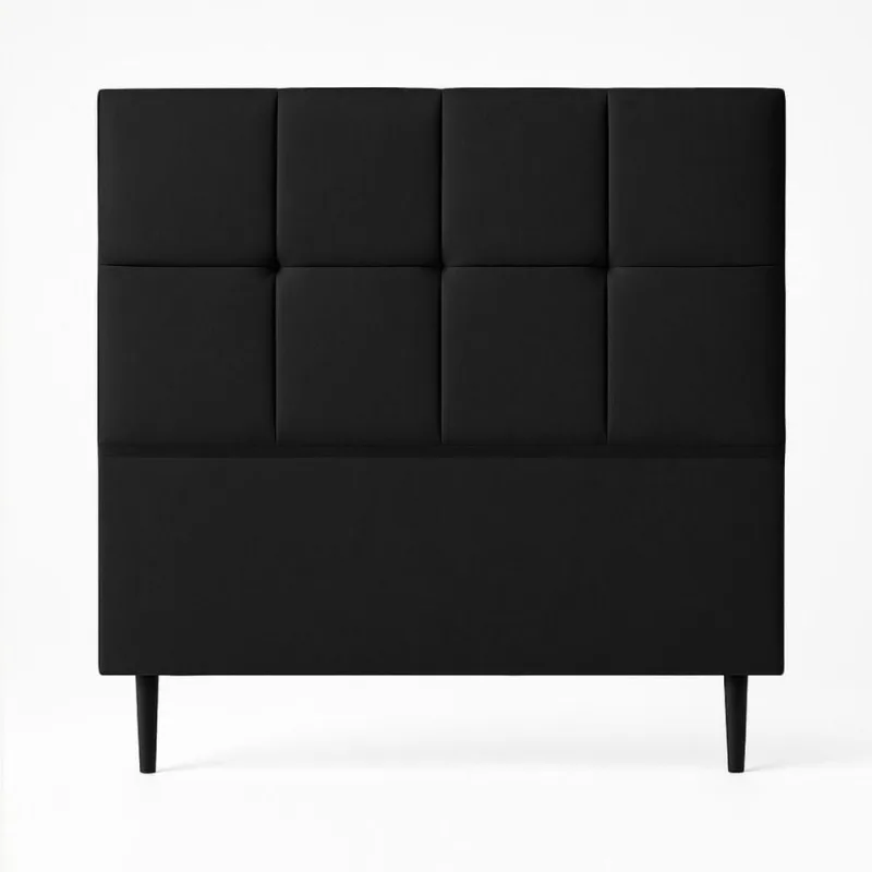Cabeceira Cama Box Solteiro 90cm Elena Estofada Preto - OUTRAS - Colchões