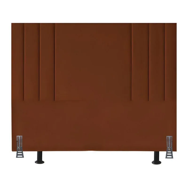 Cabeceira Casal Grecia Estofada Suede Terracota Tatite Decor