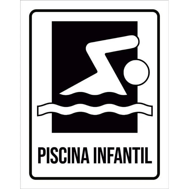 Placa Condomínio Ambiente Piscina Infantíl 18x23