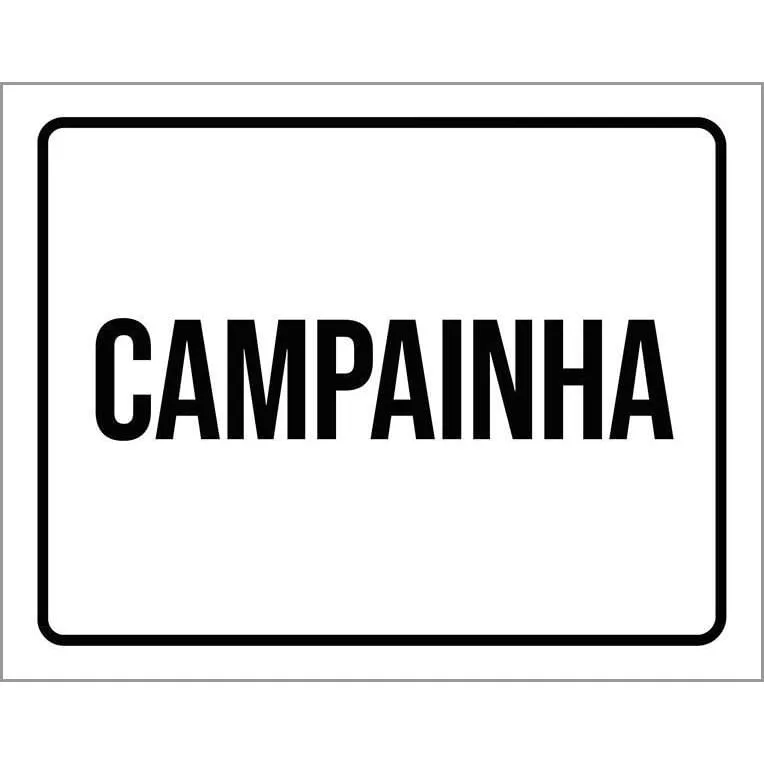 Placa Sinalização Ambiente Campainha 18X23 - Não Disponível - Agro, Indústria E Comércio