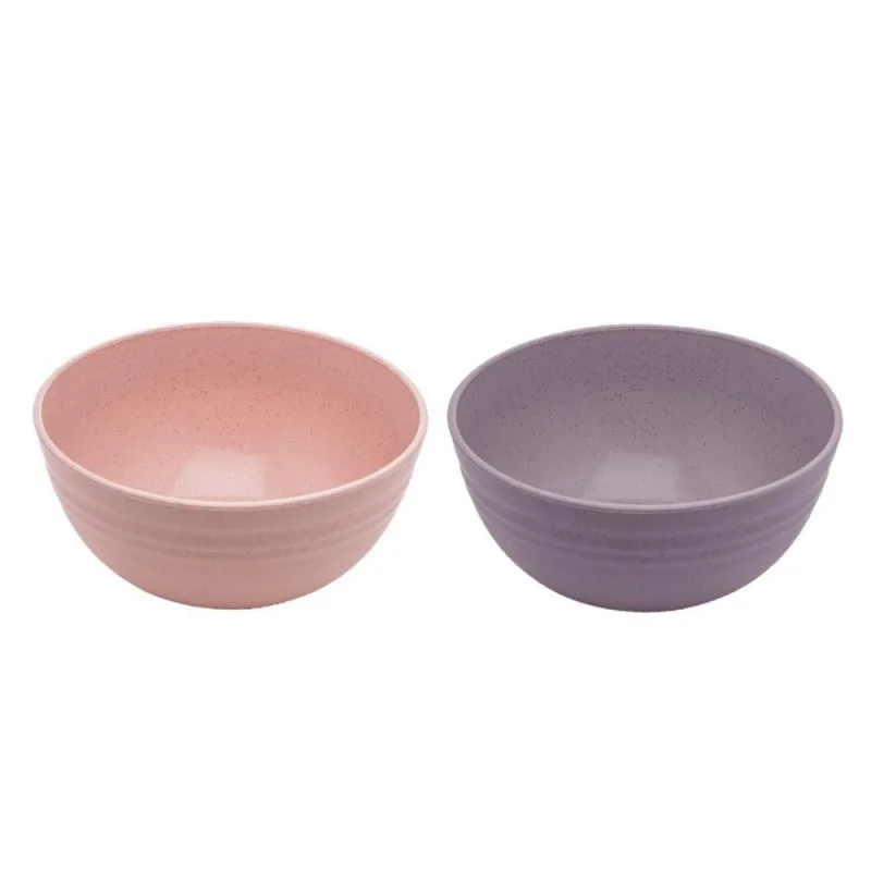 Jogo 2 Bowl De Bambu Ecológico Resistente Não Quebra Bege Lines Tigela Lyor 750ml - lyor - Agro