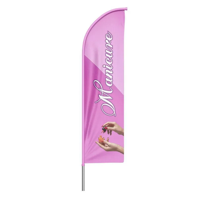 Bandeira Wind Banner Manicure Dupla Face Haste Tamanho