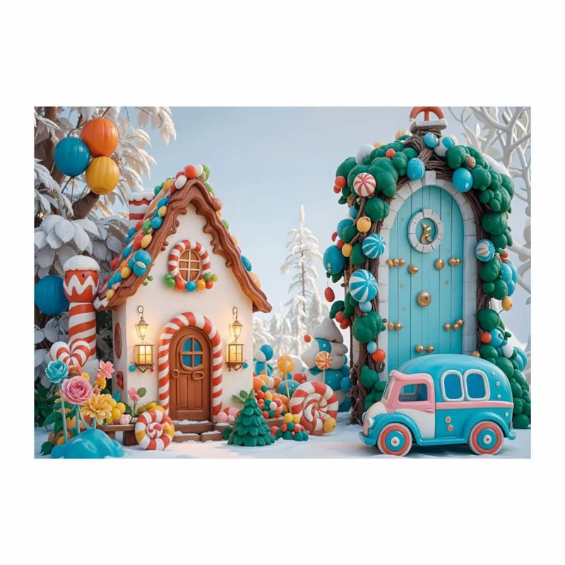 Fundo Fotográfico Dia Das Crianças Casinha Tecido 2,20M X