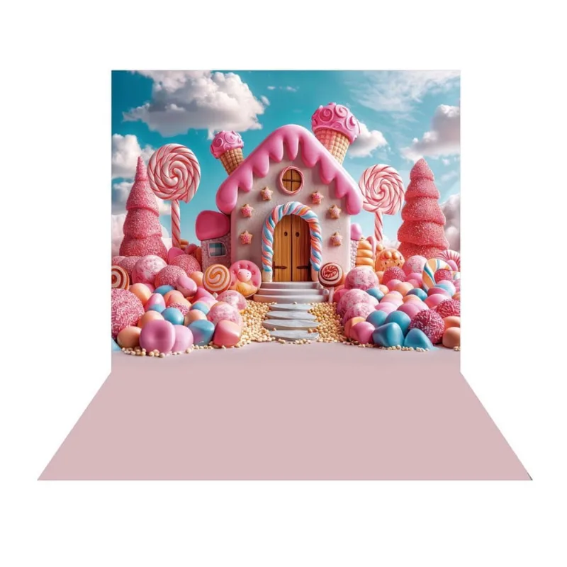Fundo Fotográfico Casa Doce- Dia Das Crianças Tecido 2,20M X