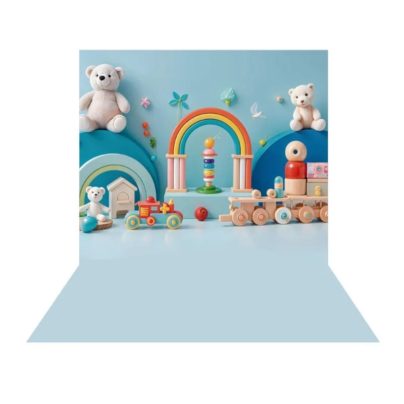 Fundo Fotográfico Brinquedos Dia Das Crianças Tecido 2,20M X
