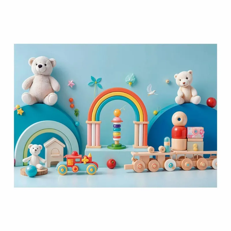 Fundo Fotográfico Brinquedos Dia Das Crianças Tecido 2,20M X