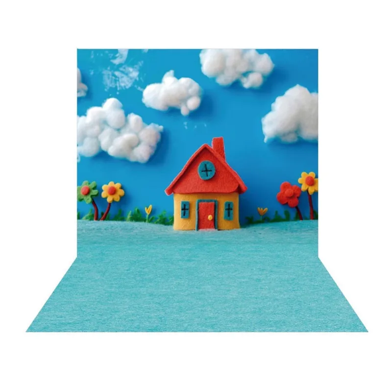 Fundo Fotográfico Casinha Dia Das Crianças Tecido 2,20M X
