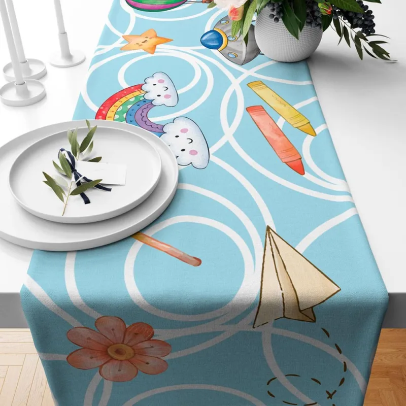 Trilho Caminho De Mesa Dia Das Crianças 145Cm X 40Cm - Não Disponível - Cama, Mesa E Banho