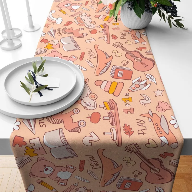 Trilho Caminho De Mesa Dia Das Crianças 200Cm X 40Cm - Não Disponível - Cama, Mesa E Banho