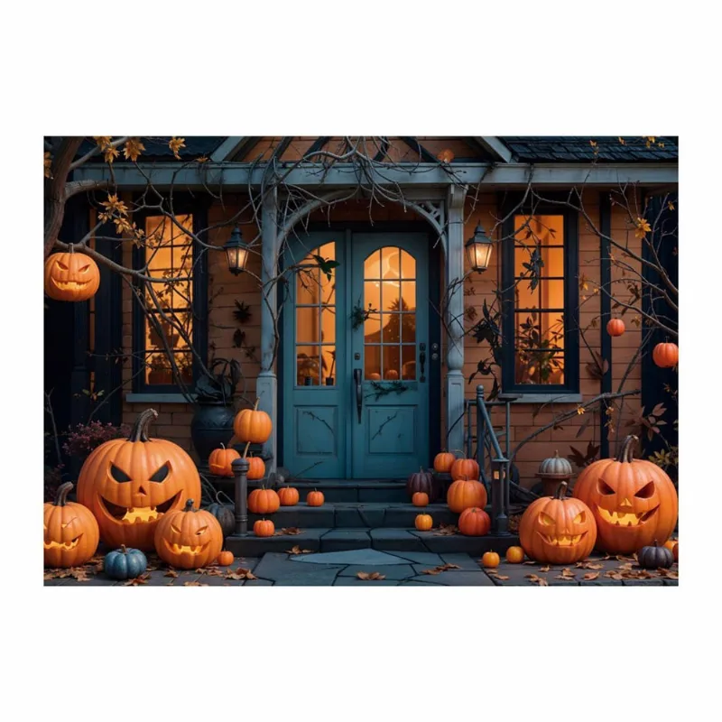 Fundo Fotográfico Halloween Casa Tecido 2,20M X 1,50M F1201
