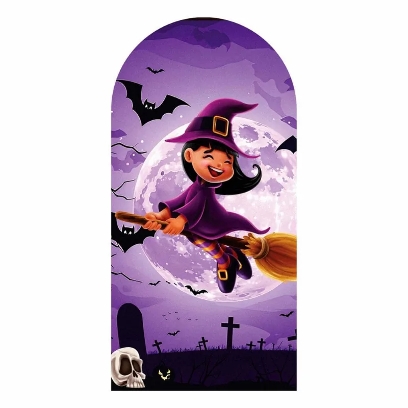 Painel Festa Decorativo Romano Halloween 3D 180Cm X 90Cm