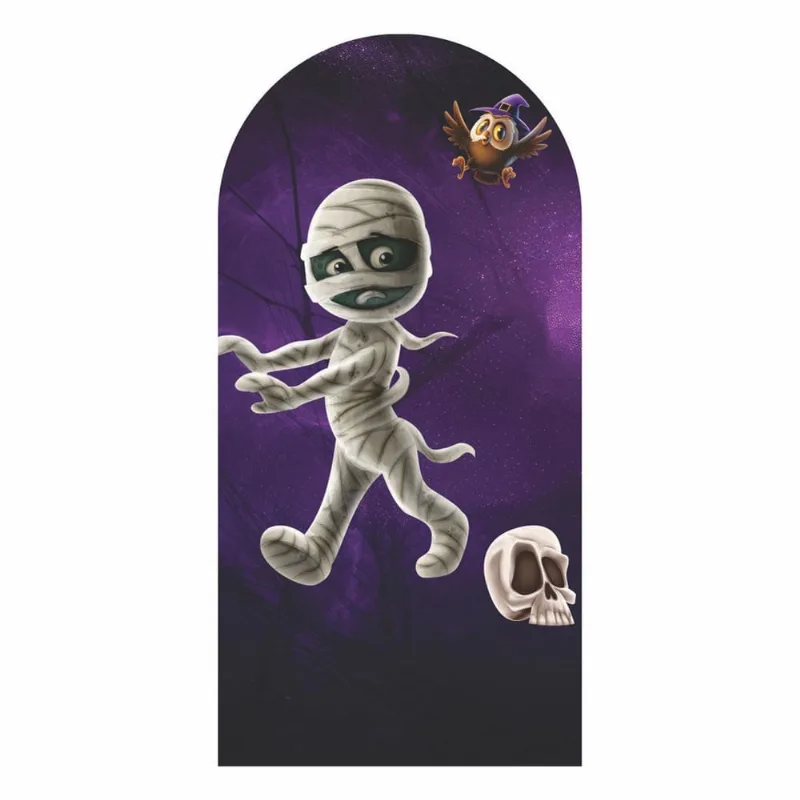 Painel Festa Decorativo Romano Halloween 3D 180Cm X 90Cm