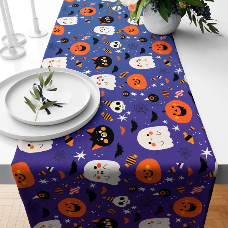 Trilho Caminho De Mesa Halloween 200Cm X 40Cm - Não Disponível - Cama, Mesa E Banho