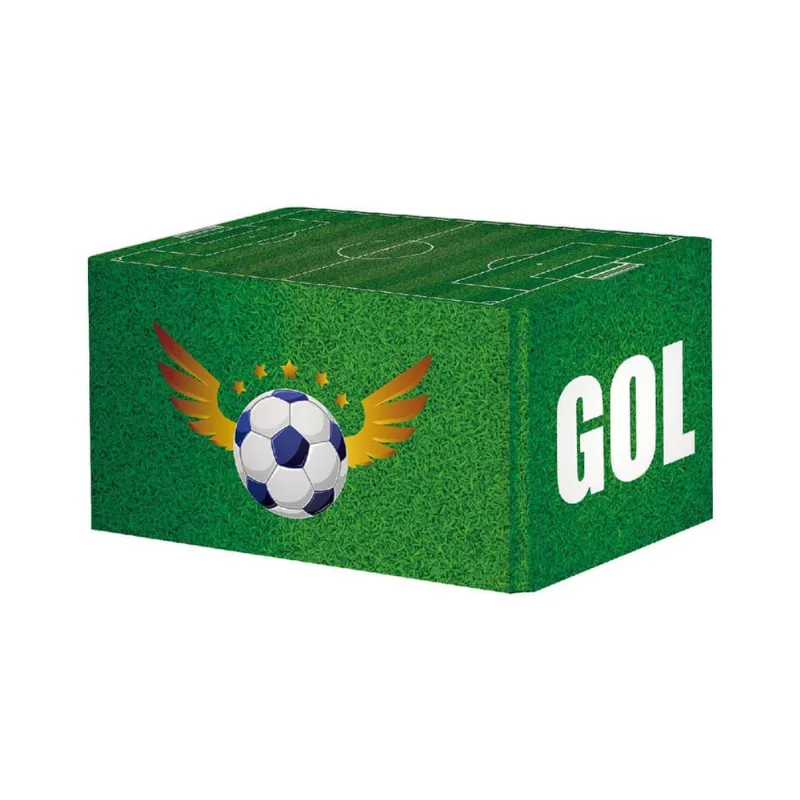Capa De Mesa Futebol Em Tecido Sublimado Veste Fácil