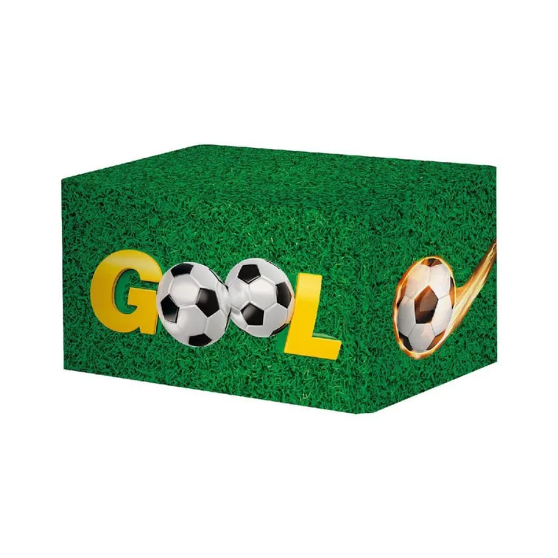 Capa De Mesa Futebol Em Tecido Sublimado Veste Fácil