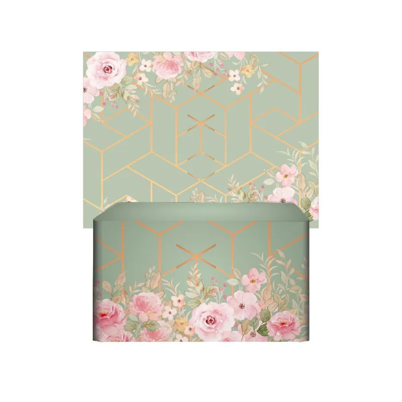 Kit Painel Retangular + Capa Mesa Flores Em Tecido Sublimado