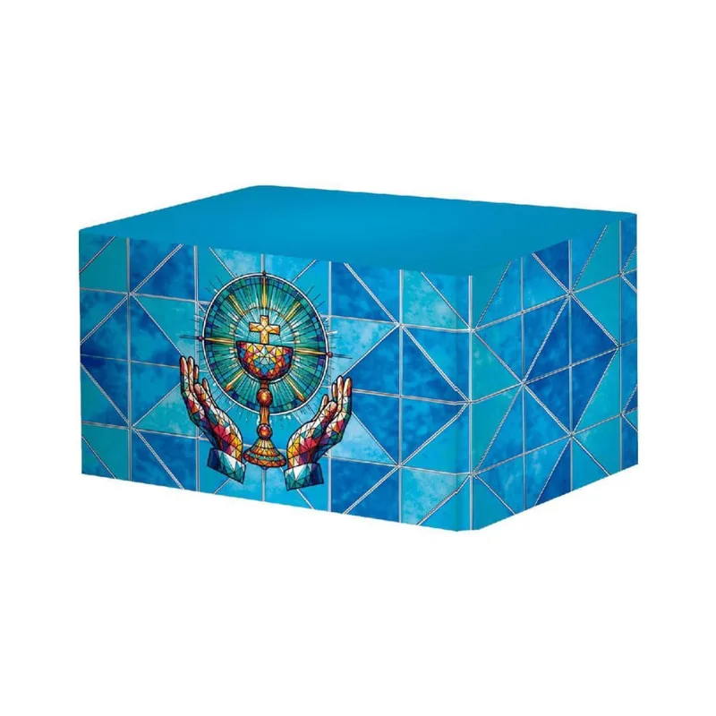 Capa De Mesa Religioso Em Tecido Sublimado Veste Fácil