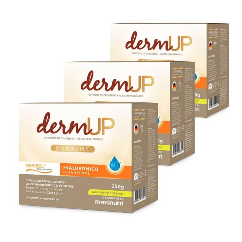 Kit 3 DermUp Supreme Verisol Sache Limão Siciliano Maxinutri