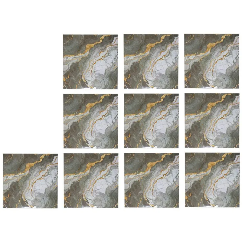 Papel De Parede Marmore 3d Liso Vinilico Adesivo Removivel Cinza Ab Midia Kit 10 Uni