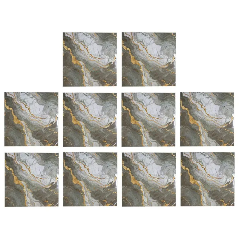 Papel De Parede Mármore 3D Liso Moderno Vinílico Autocolante Cinza Leva Pro Pet 10 Uni