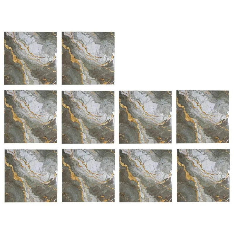 Papel De Parede Marmore 3d Liso Moderno Pvc Autocolante Cinza Leva Pra Malhar Kit 10 Unidades