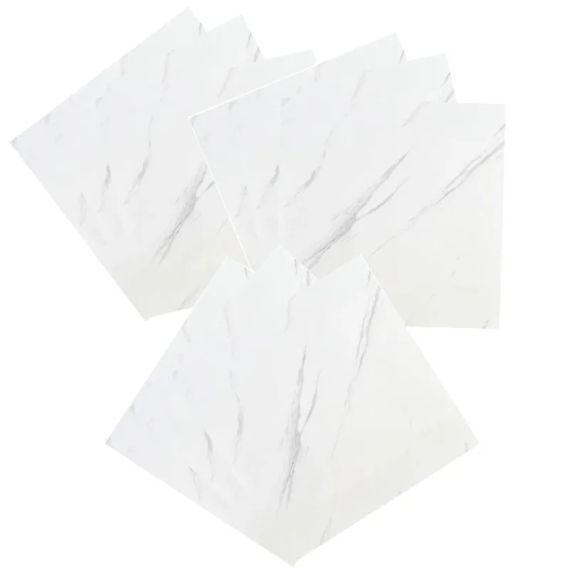 Papel De Parede Marmore 3d Liso Pvc Autocolante Branco Braslu Kit 10 Unidades