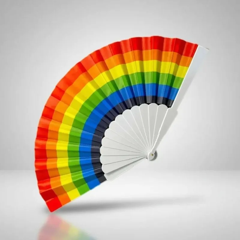 Leque de Mão Dantas Leque LGBT Plástico + Tecido Colorido LGBTQIA+ - OUTRAS MARCAS - Agro