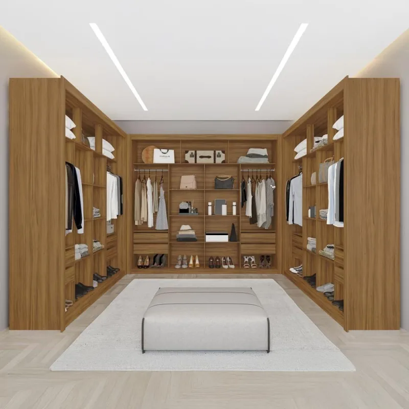 Guarda Roupa Closet Triplo Nt6060 Mdf Freijó Amoudi Móveis Freijó - OUTRAS - Agro