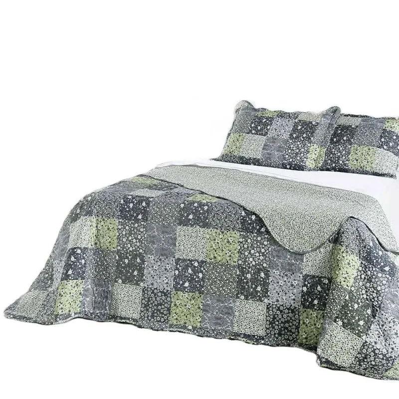 Kit Cobre Leito Colcha Lumiere Solteiro Dupla Face - Una