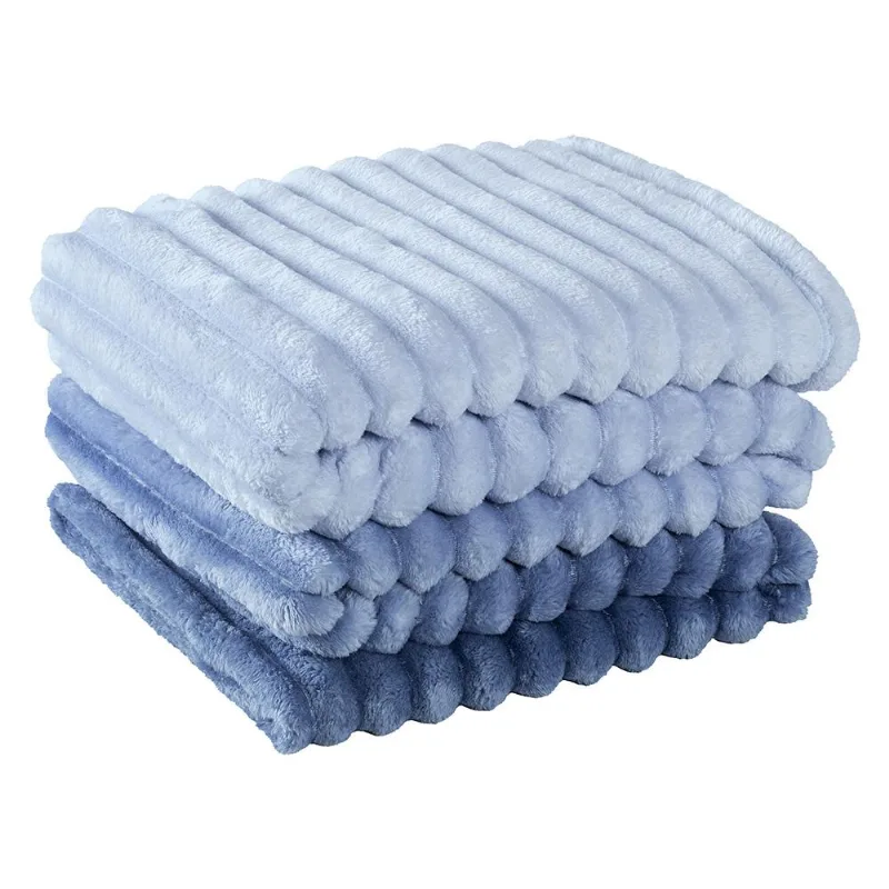 Cobertor Coberta Fluflu Queen Ultrasoft Alto Relevo Dupla Face - Sky