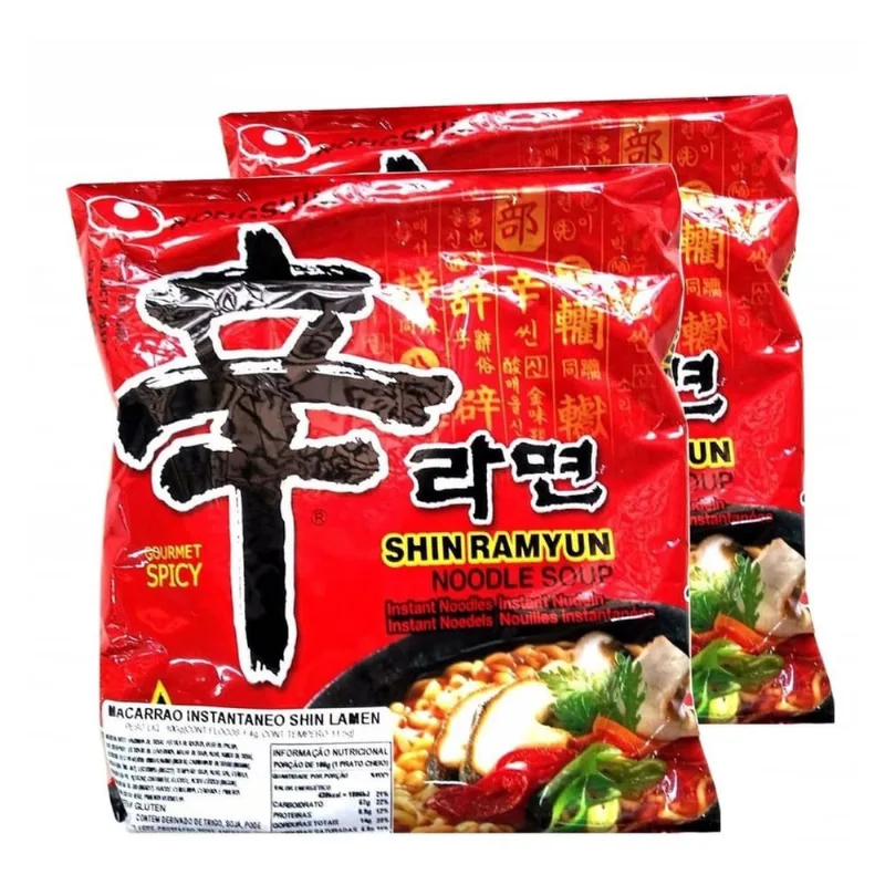 Lamen Coreano Shin Ramyun Picante 100gr Nongshim -Kit com 2