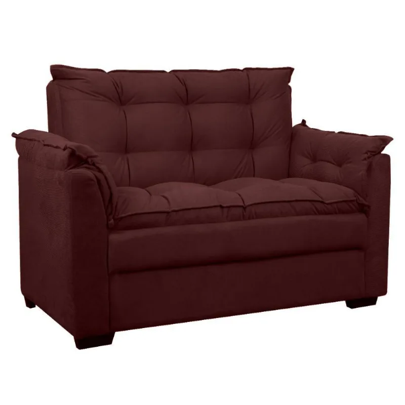 Sofá 2 Lugares Confortável Pequeno 140cm Small Herrero Marsala