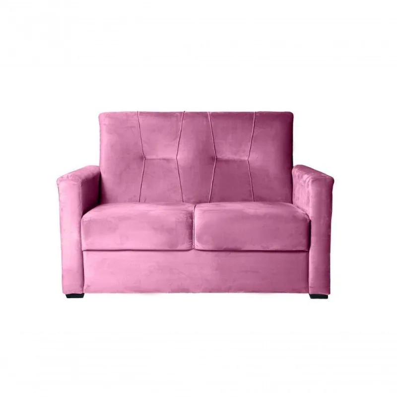 Sofá 2 Lugares Pequeno Alice E Porta Controle Herreiro Rosa